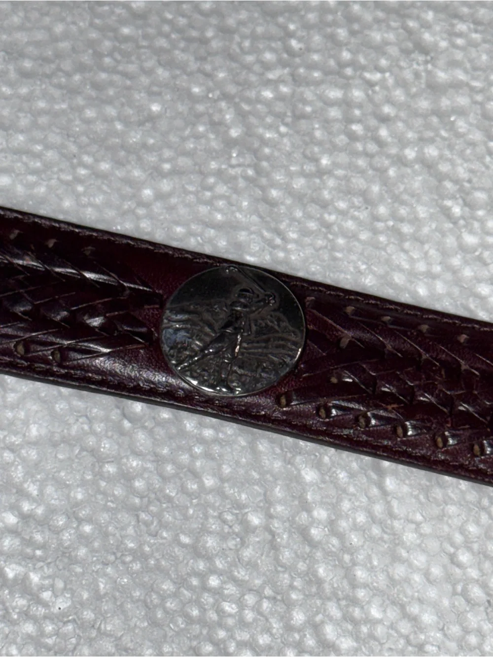 Brighton Onyx 42” Men's Dark Brown Leather Dress Belt with Polished Buckle
